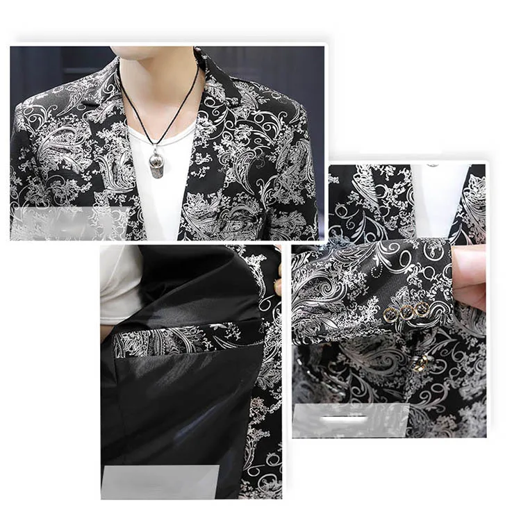 Wholesale 2022 New Arrivals Floral Print Blazers High Quality Men's ...