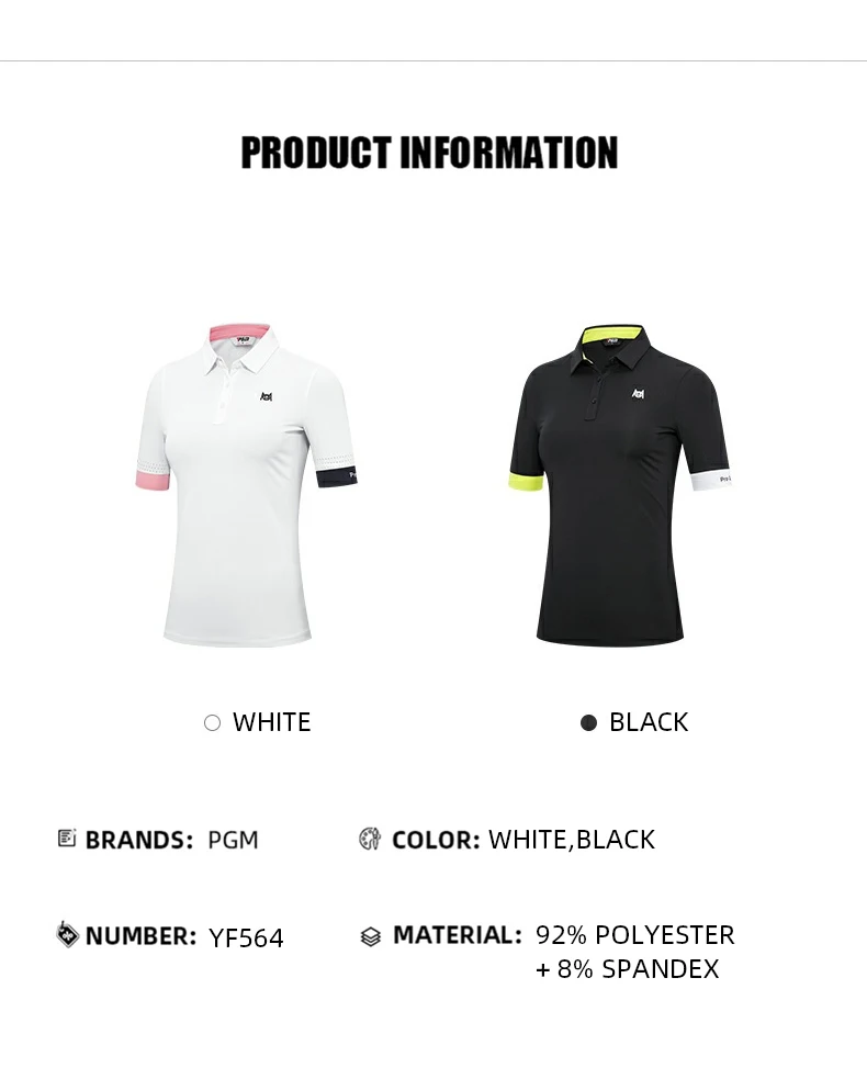 pgm-yf557-womens-golf-apparel-set-golf-shirts-summer-sport-golf