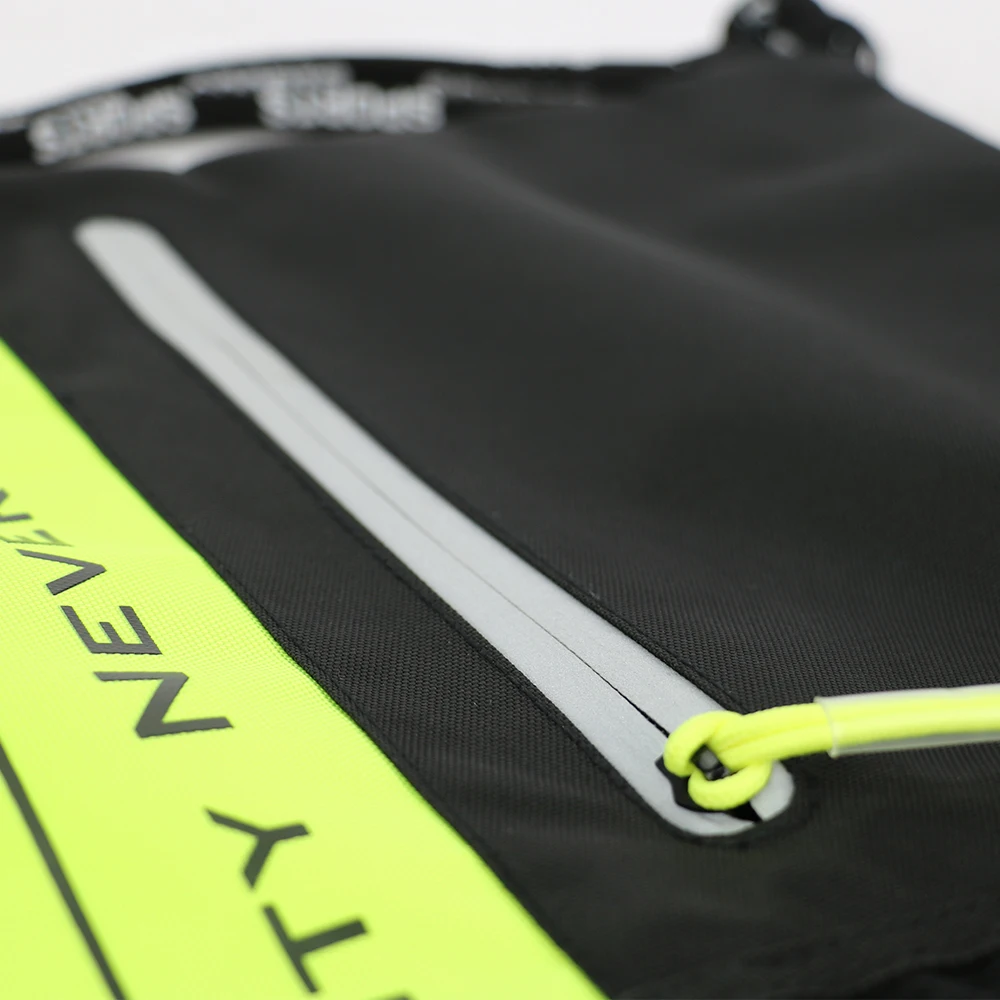 Kopbags Custom Logo Unisex Drawstring Bag Fashionable Plain Sport Gym Sack Pack with Nylon Lining Waterproof for Outdoor Usage supplier