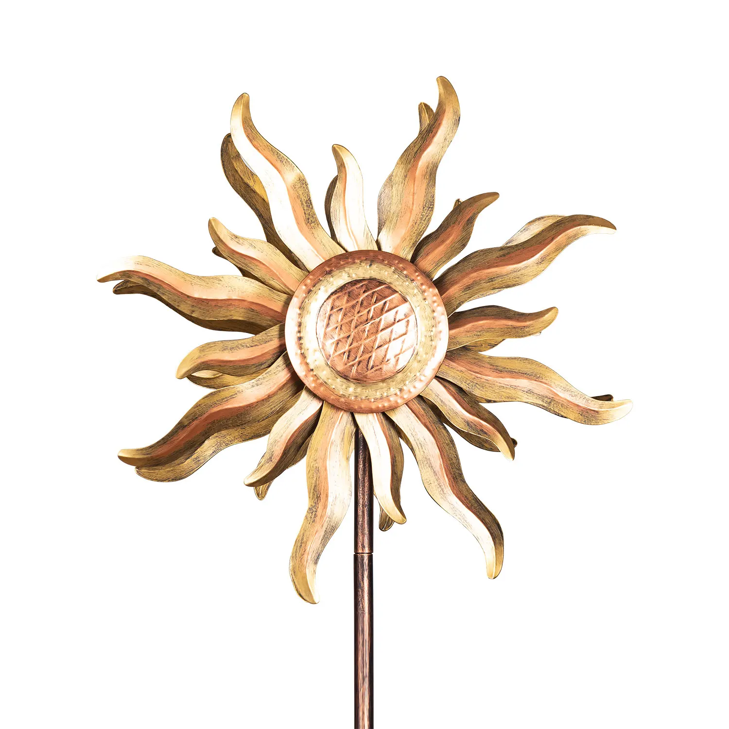 Golden Sun Metal Wind Spinner Big Sunshine Wind Spinner Golden