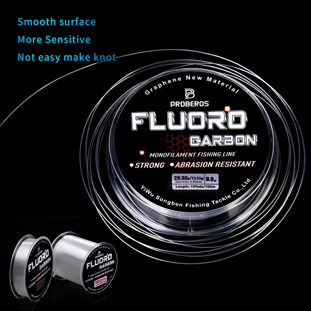 Jetshark 100% Carbon Fishing Line 100m Clear Color Super Bron Shock Leader  Fluorocarbon Fishing Line - China Carbon Fiber Fishing Line and  Fluorocarbon Line price