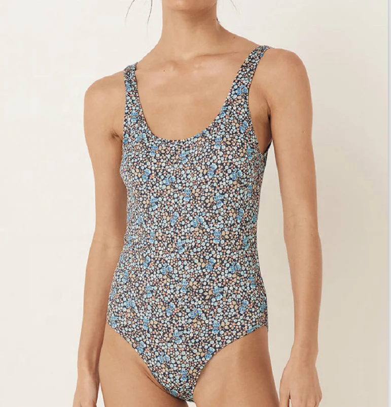 Custom High Quality Swimsuits High Leg Printed Bikini 2022 Ladies One