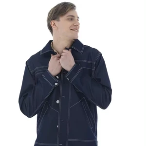 Professional Engineer Construction Worker Flame-Retardant Breathable Cotton Unisex Workwear Uniform Coat and Trousers