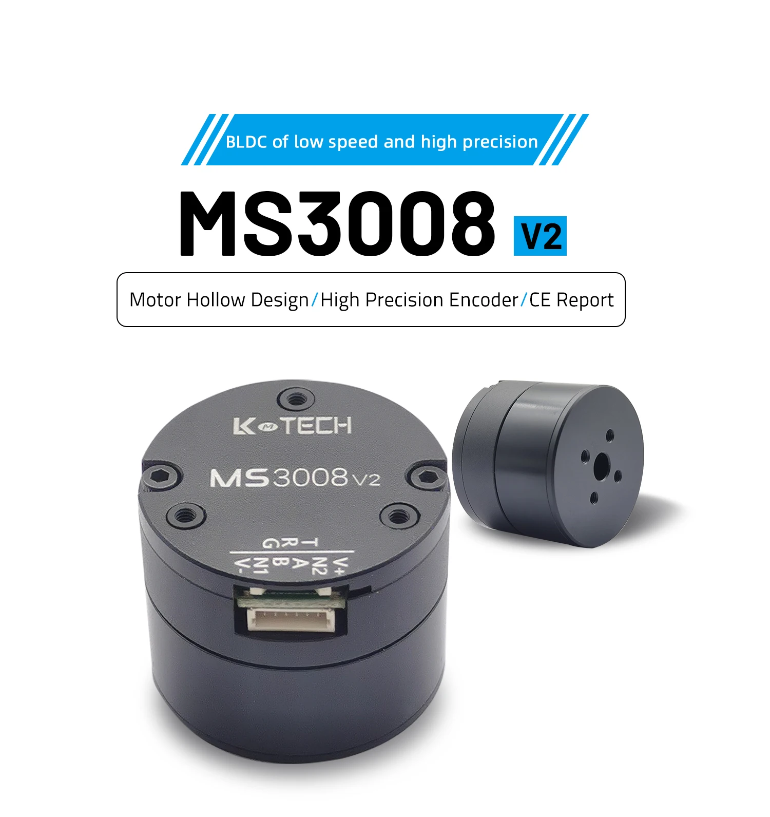 LKTECH MS3008 Customized  Shaft BLDC Direct Drive Servo Motor With Slip Ring for Robot Motor
