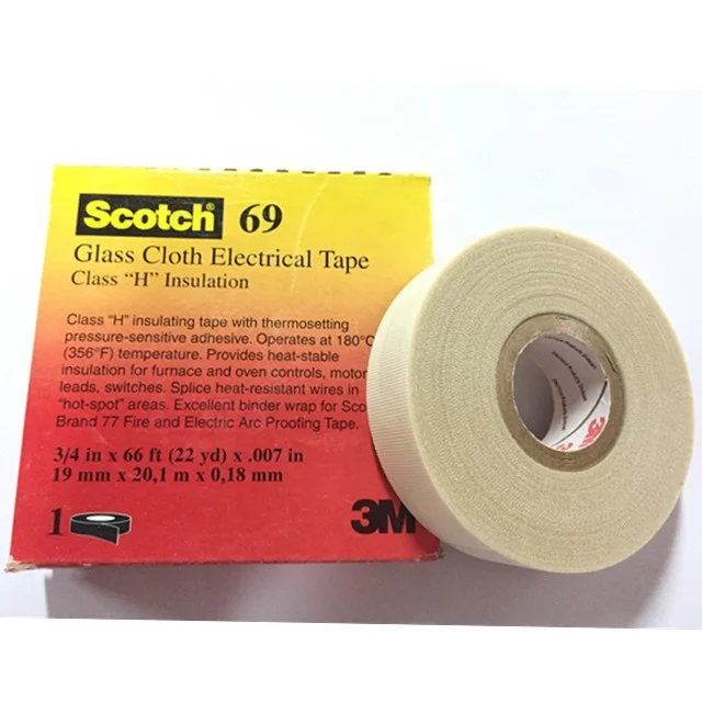 3M Scotch Glass Cloth Electrical Tape 1/2 in x 66 ft:Facility