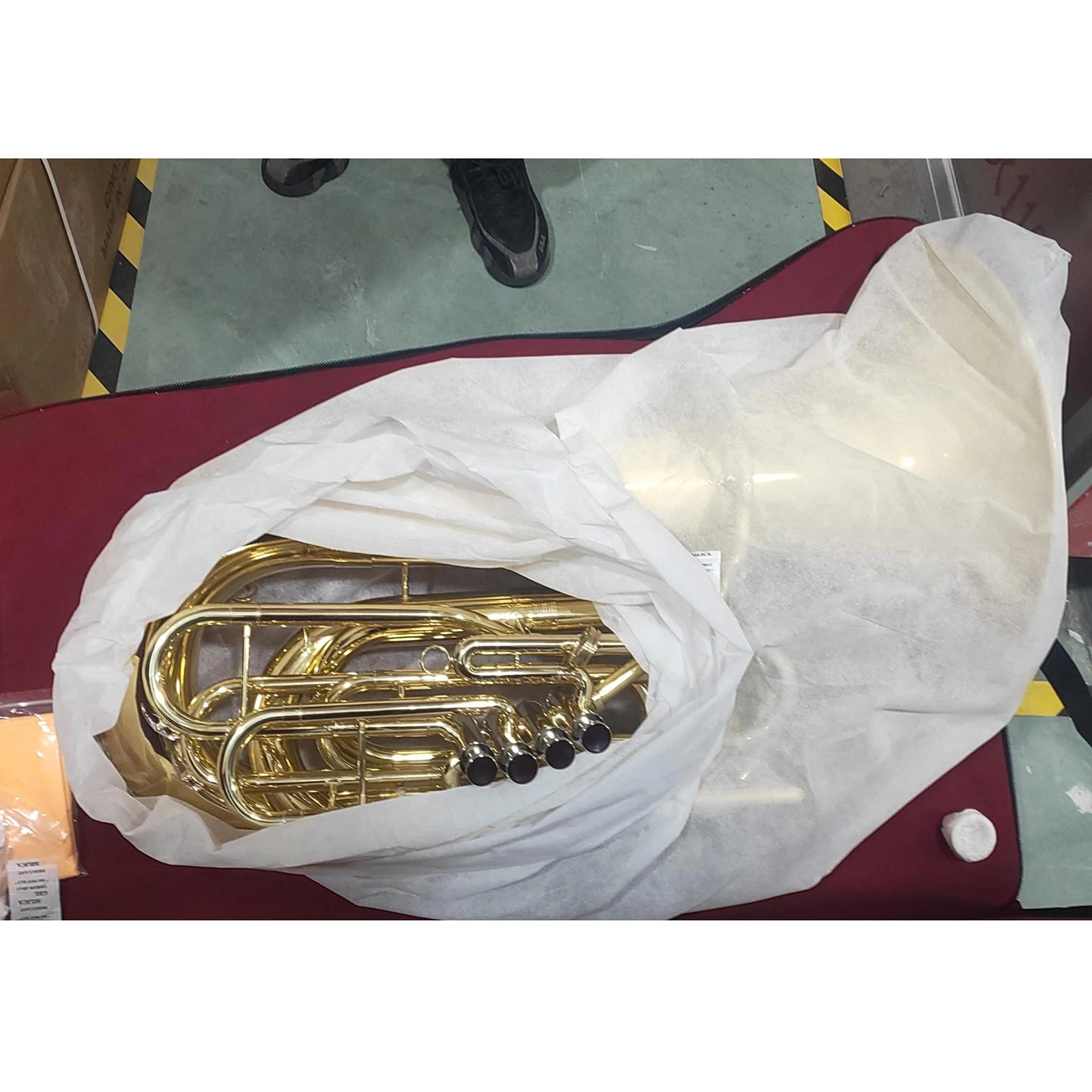 SLADE Factory Brass Musical Instruments Professional Bb Euphonium Hug Bugle 50cm Horn 4 Vertical Keys Pistons Bass Tuba