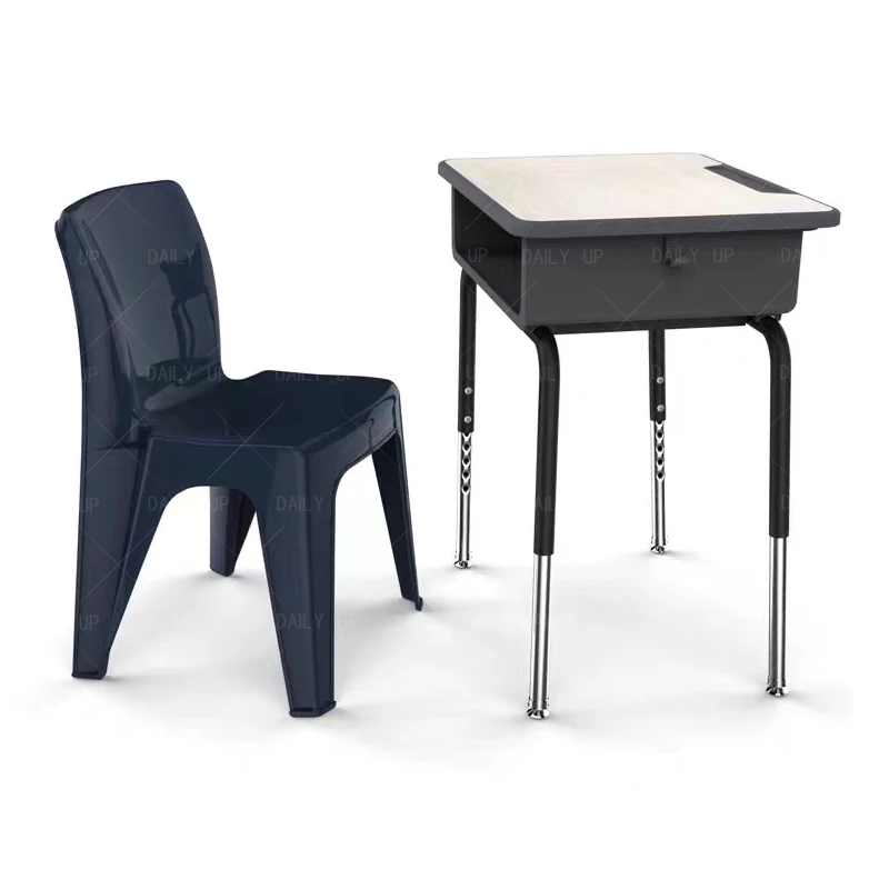 Standard classroom desk and chair Study Single adjustable Classroom Desk and Chair
