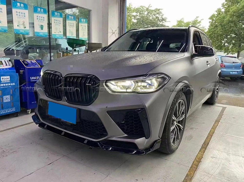 Gloss Black Front Bumper Lip Splitter Chin Spoiler Kit For BMW X5 Sport X5M – 3 Piece Adjustable
