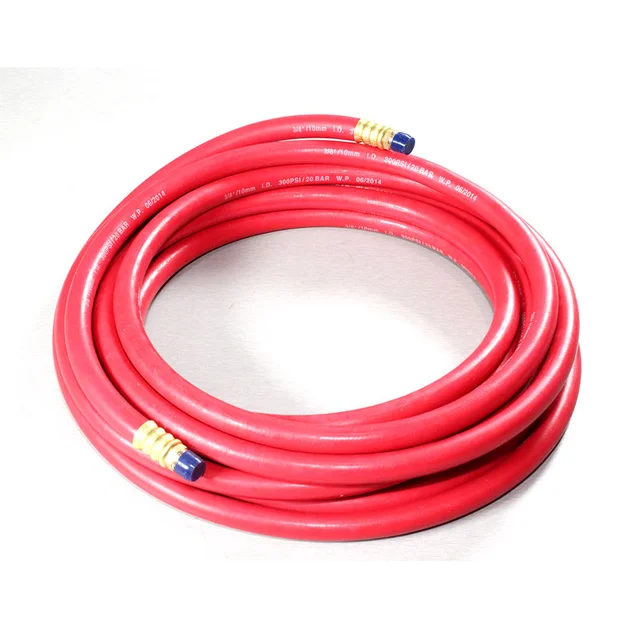 Durable 1/4" 1/2"  5/8" Smooth or Wrapped Rubber Hose for Air and Water Applications Industrial Hose