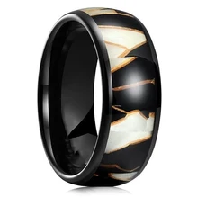 New design men fashion jewelry men Tungsten Carbide ring inlay shell comfort it men ring