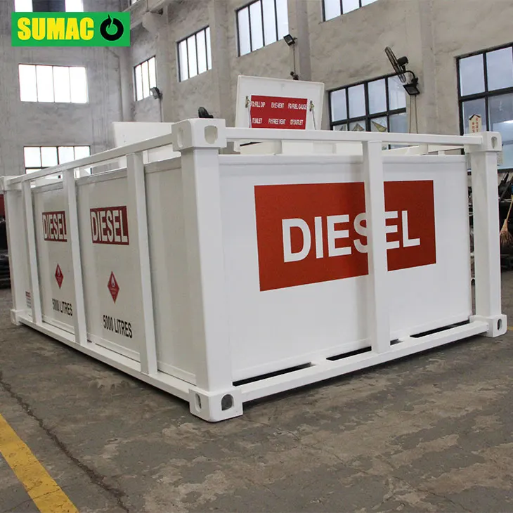 SUMAC Hot Sale Double Wall Carbon Steel Fuel Dispenser With Tank Diesel Oil Fuel Storage Tank Price manufacture