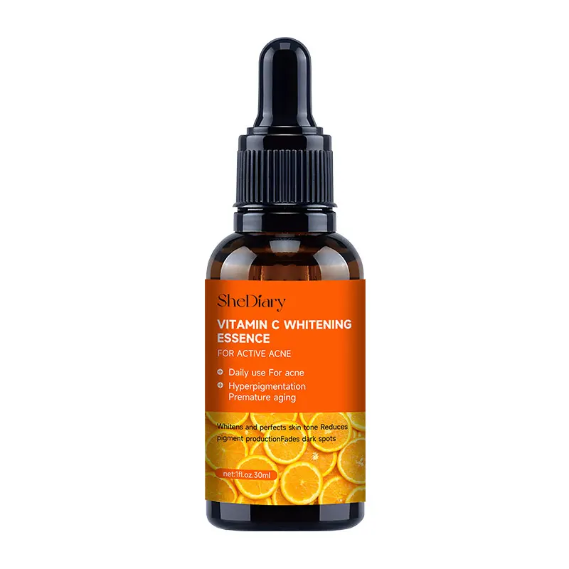 Etiqueta privada, vitamina C orgánica, cuidado de la piel, ácido hialurónico, blanqueamiento, suero facial antienvejecimiento de vitamina C