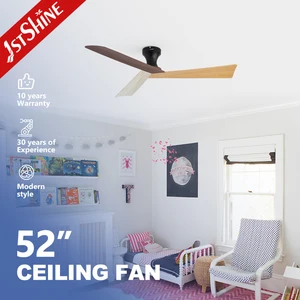 1stshine Ceiling Fan 3-Tone Flush Mount DC Motor Ultra-Quiet Operation Flush Mount Ceiling Fan Without Light