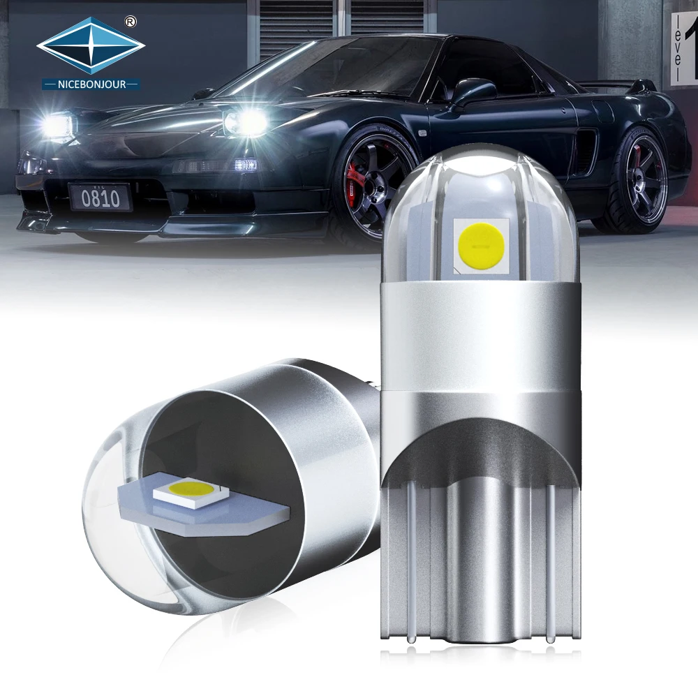 Ampoules LED T10 W5W Canbus – Lot De 4, 12 SMD 3030, 460 Lumens, Blanc 6500K, 9-26V | Ampoules Intérieur Voiture, éclairage Tableau De Bord, LED Sans Erreur