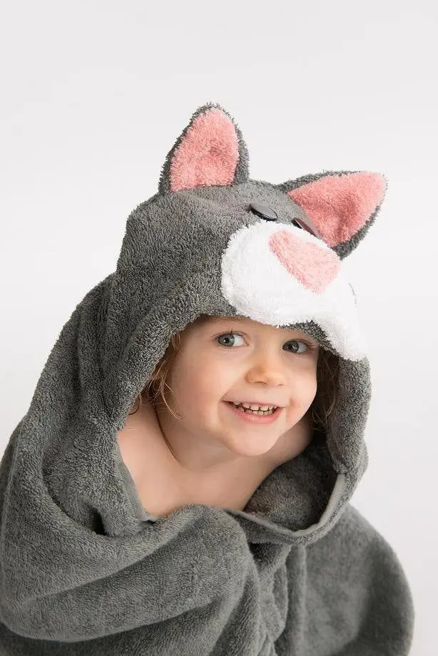 Fast Delivery Cotton Terry Animal Shape Baby Bathrobe New Style Kids Hooded Bath Towel factory