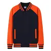Navy blue and orange velvet trim