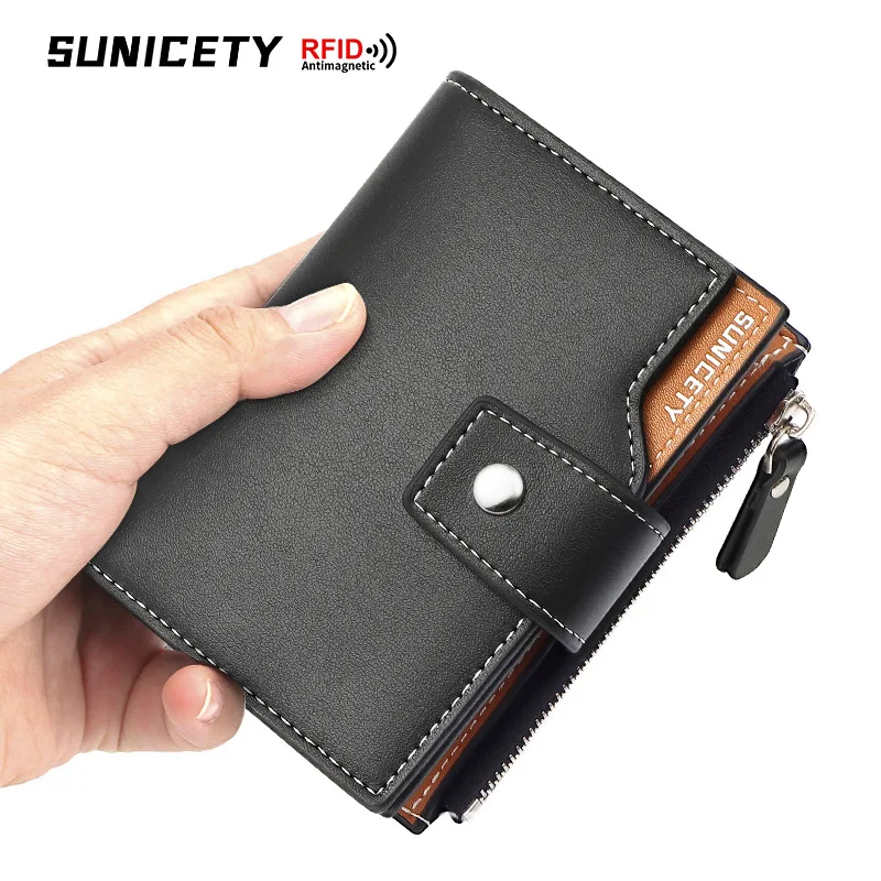 SUNICETY new men's anti-theft brushed leather| Alibaba.com