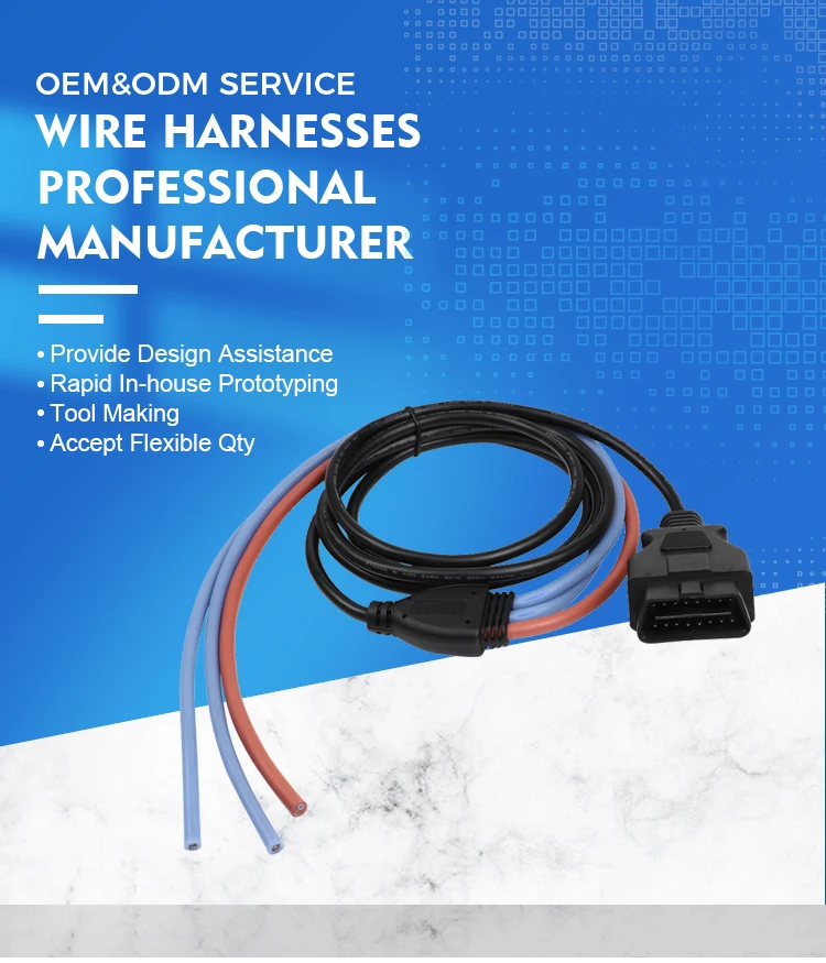 product custom j1962 obd obd2 12 24v male female splitter obdii y diagnostic cable for code reader-2