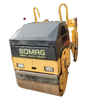 The used Bomag BW 80AD-2 double steel wheel mini roller is of reliable quality in China