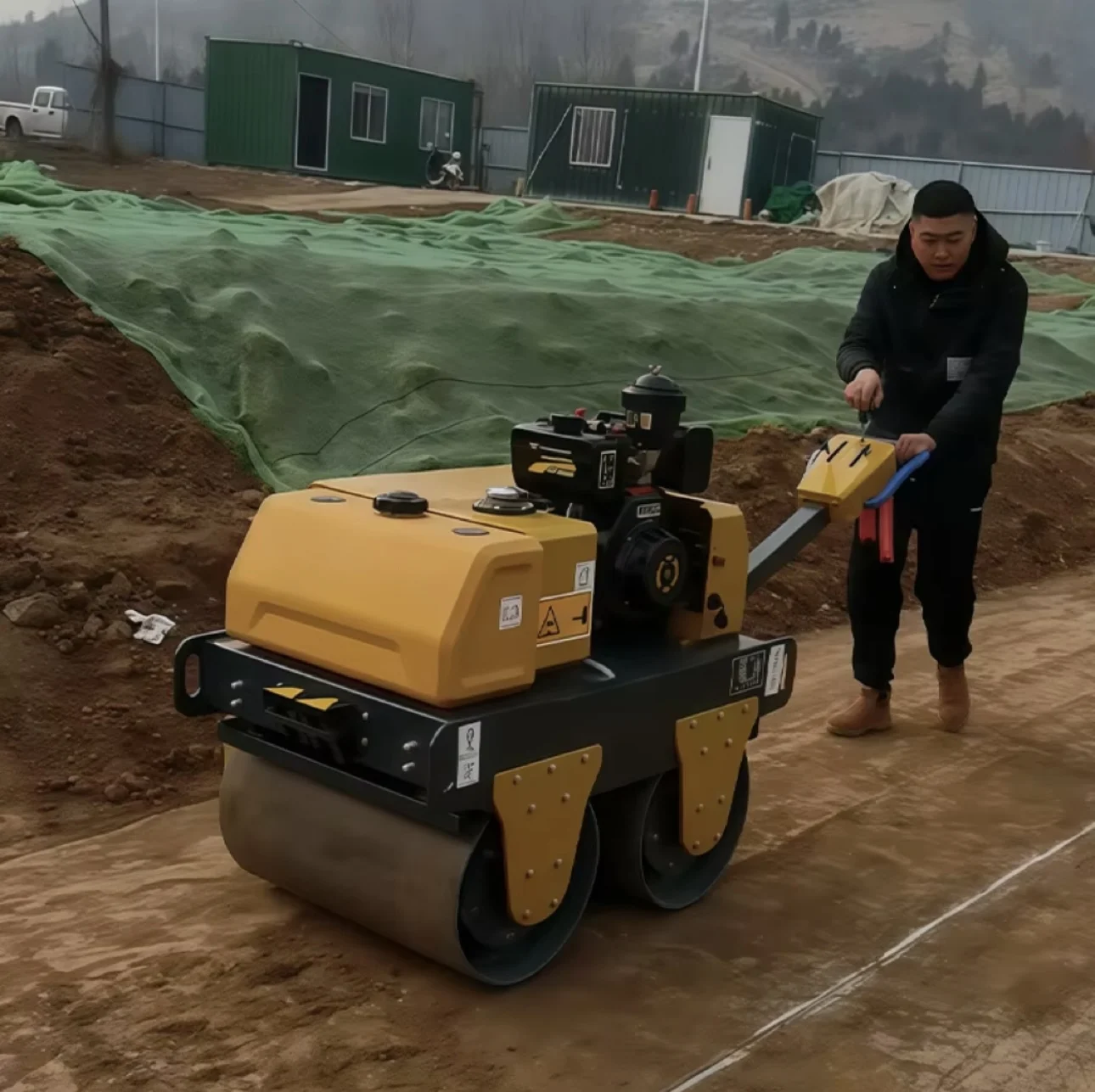 Высокое качество 1 тонна мини асфальт дорожный каток для продажи