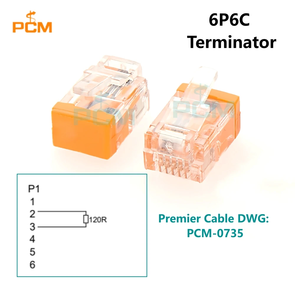 Terminate Rj12 120 Ohm Termination Resistor for RJ9, RJ11, RJ12, RJ45 - Ideal for DMX ...