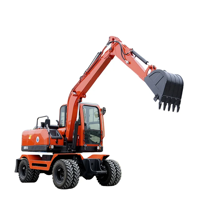 ShanDing SD80W Factory Direct Sale Low Price Operating Weight 8 Ton Small Wheel  Excavator