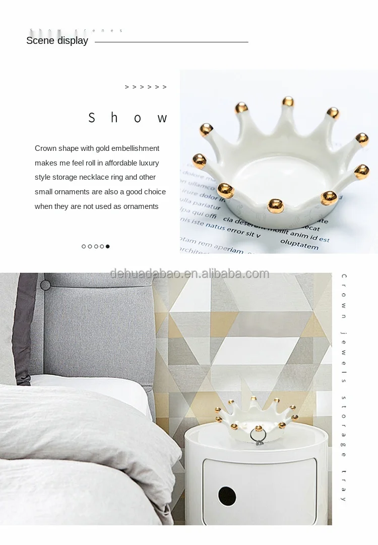 Custom Ceramic Ring Holder Jewelry Crown Shape Ring Trinket Tray Dish Birthday Wedding Festival Gifts.jpg