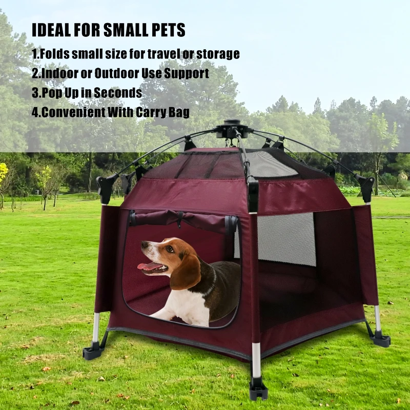 Prodigy Automatic Pop Up Tent Pet Dog/cat Portable Folding Waterproof ...