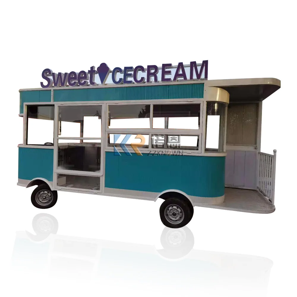 Electric Mobile Street Kitchen Food Cart Bakery Hot Dog Vending Truck