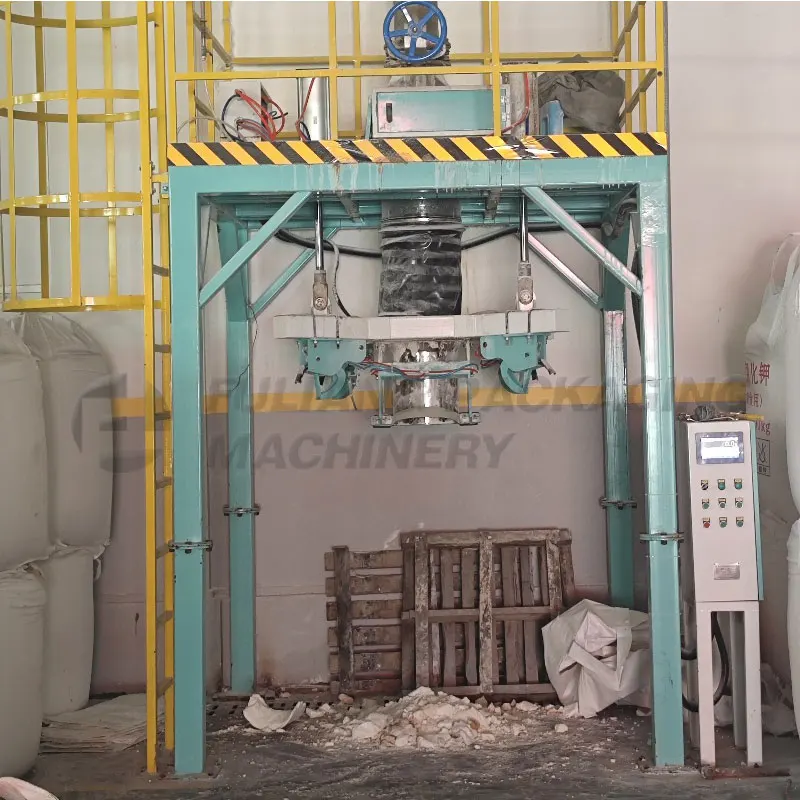 Automatic Weighing Scale Filling Bulk Bag Wood Pellets Sand Cement Jumbo Ton Bag Packing Machine Filler for 800kg 1000kg Bag