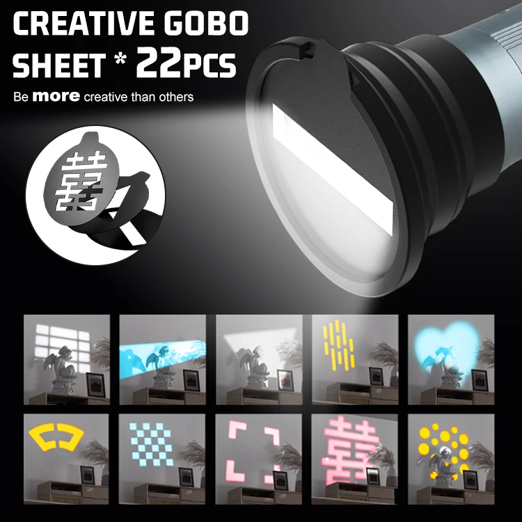 ZSYB Product 10w Mini Aluminum Alloy Contrast Lighting 7800mAh Gobos Light Patterns Photography Ambient Fill Light