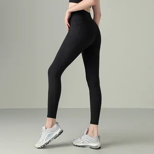 High Performance Washed Breathable Sexy High Waisted High Elastic Sports Leggings Pocket Womens Riding Running Yoga Track Pants