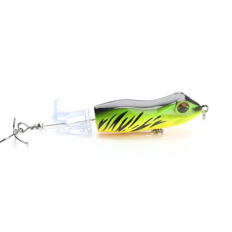 Topwater Frog Whopper Plopper Fishing Lures for Bass, Hard Fishing
