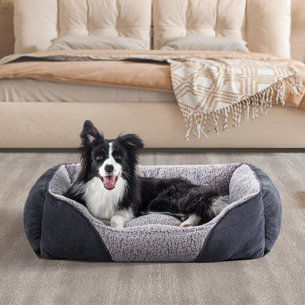 Wholesale customized fluffy calming washable luxury xl xxl heavy duty extra large pet dog bed for large dogs