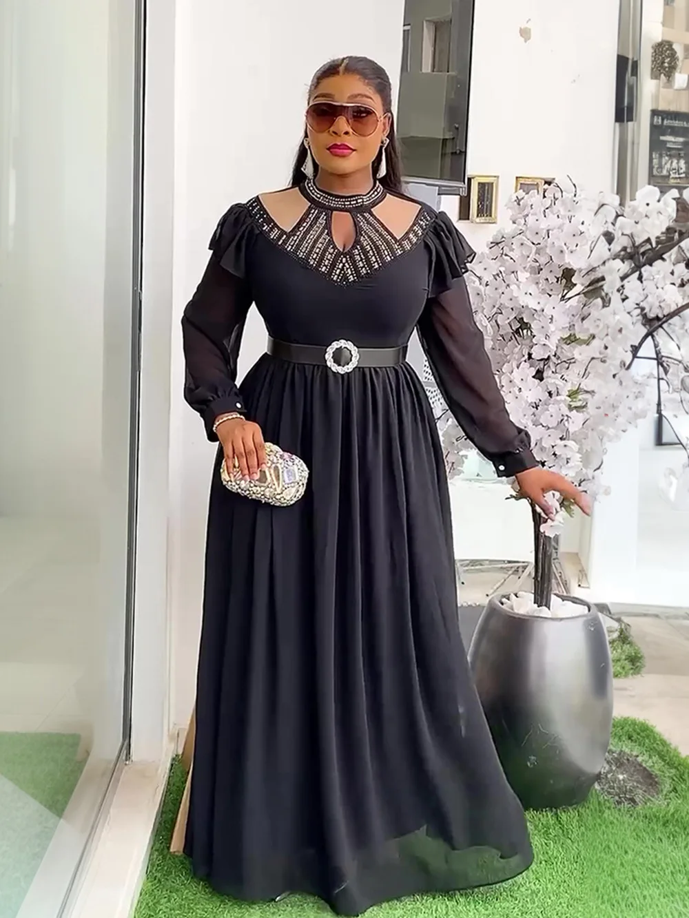 Latest Fashion Nigerian African Plus Size Women's Clothing Casual Dresses Ladies Outfits And Dresses