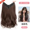 V-shaped hair extensions with slight curls - light brown, 60cm