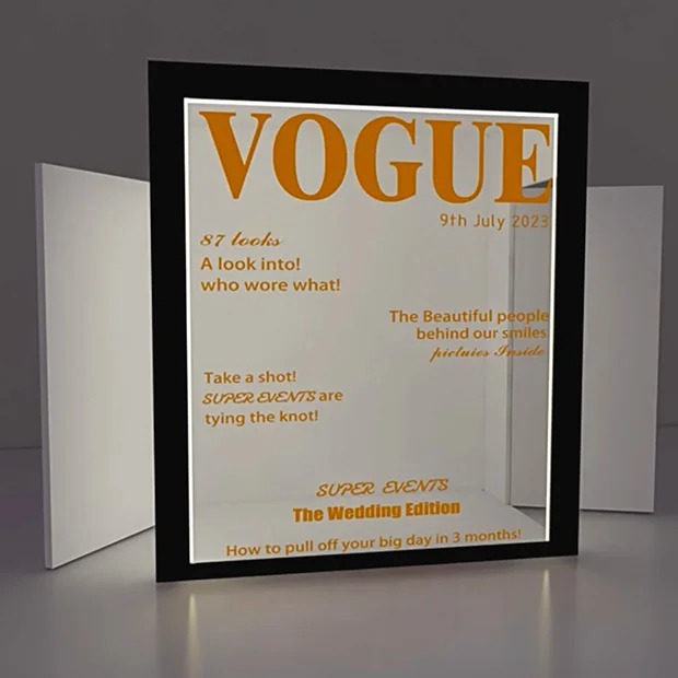 Premium Magazine Photo Booth Box for Wedding Mariage With Magazine Box Photobooth Outdoor Custom Vogue PVC Walk in Cover