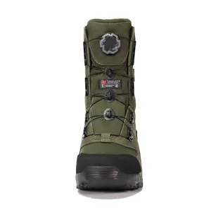 Hanagal OBM ODM Wholesale Manufacturer Custom Outdoors BK Mesh Lining Hiking Long Hunting Boots Men Waterproof Rubber
