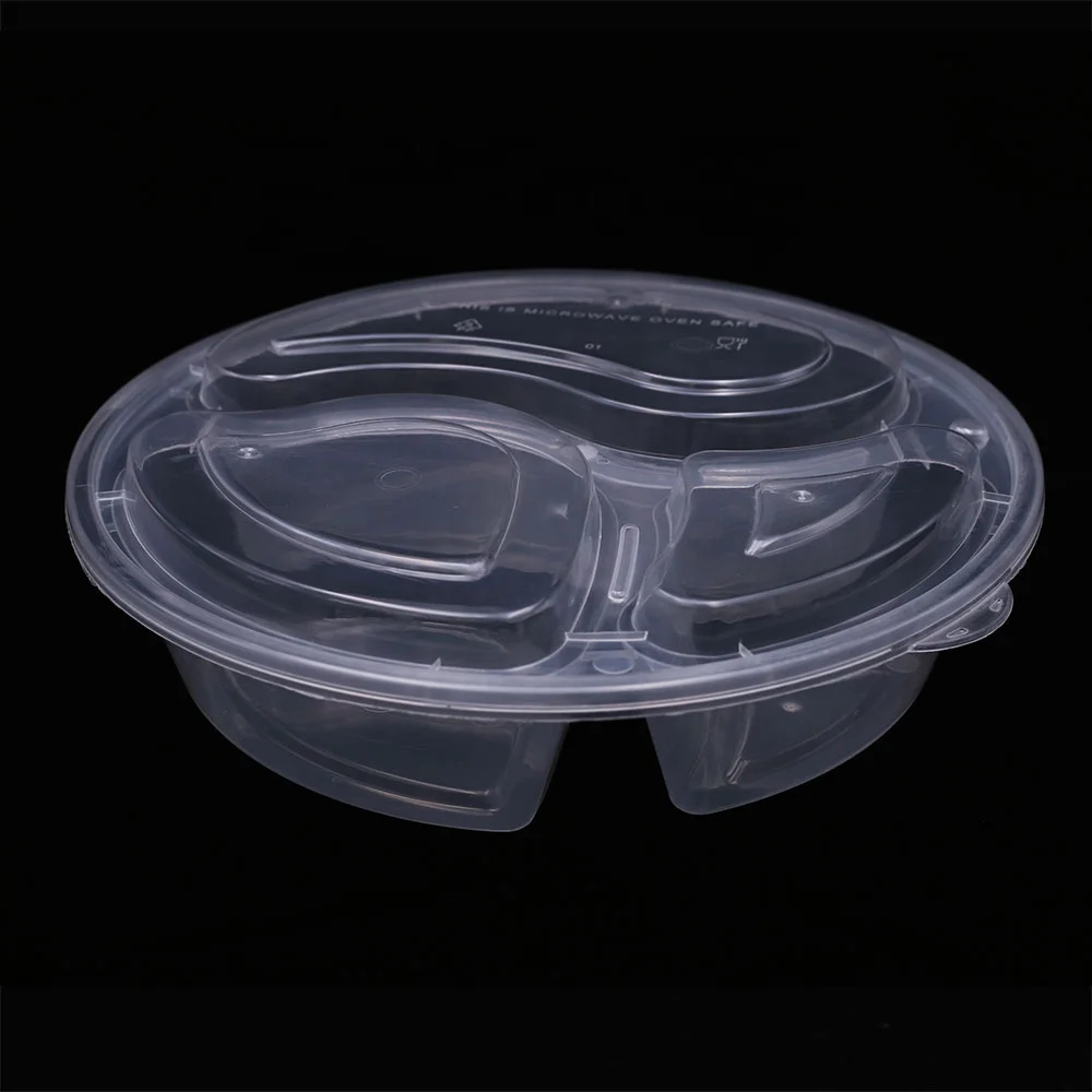 Buy Wholesale China Round Transparent 300ml-3500ml Disposable Takeaway Food  Plastic Container With Lid & Disposable Food Container at USD 0.035