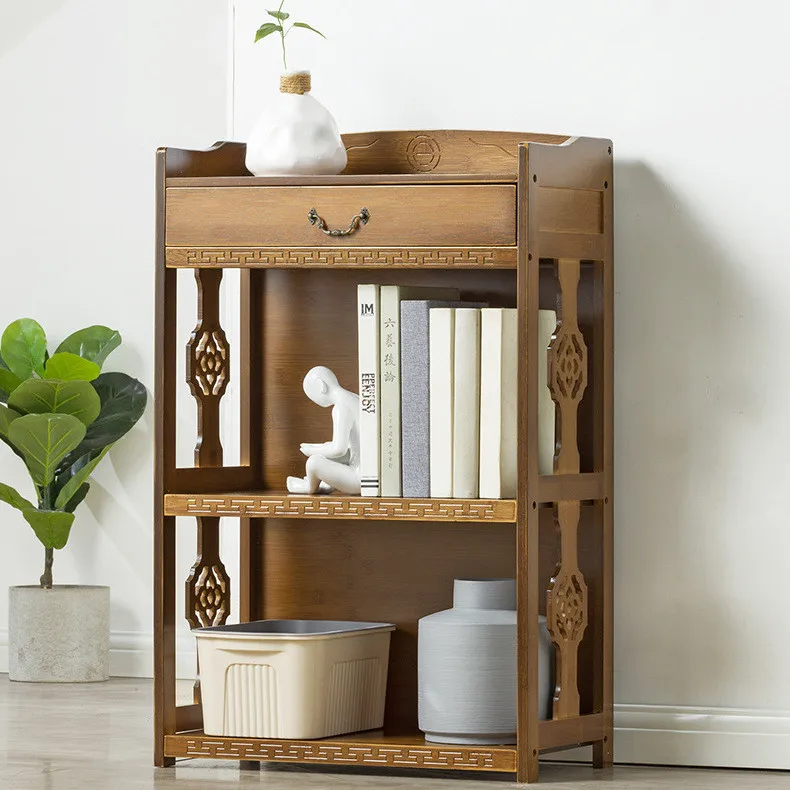 Здоровый bamboo перегородки полки простой пола в стиле ретро резная прочный общежития детская комбинированный шкаф с выдвижными ящиками дизайн в виде книжной обложки