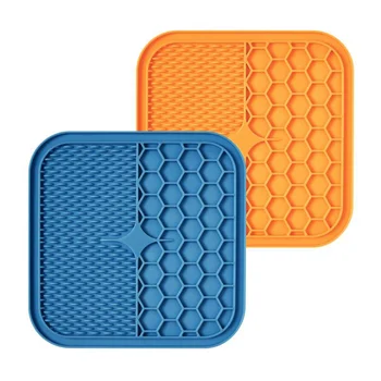 Silicone Pet IQ Treat Licking Mat Dog Lick Pad Fun to Slow Feeder Dog Bowls with Suction Cup