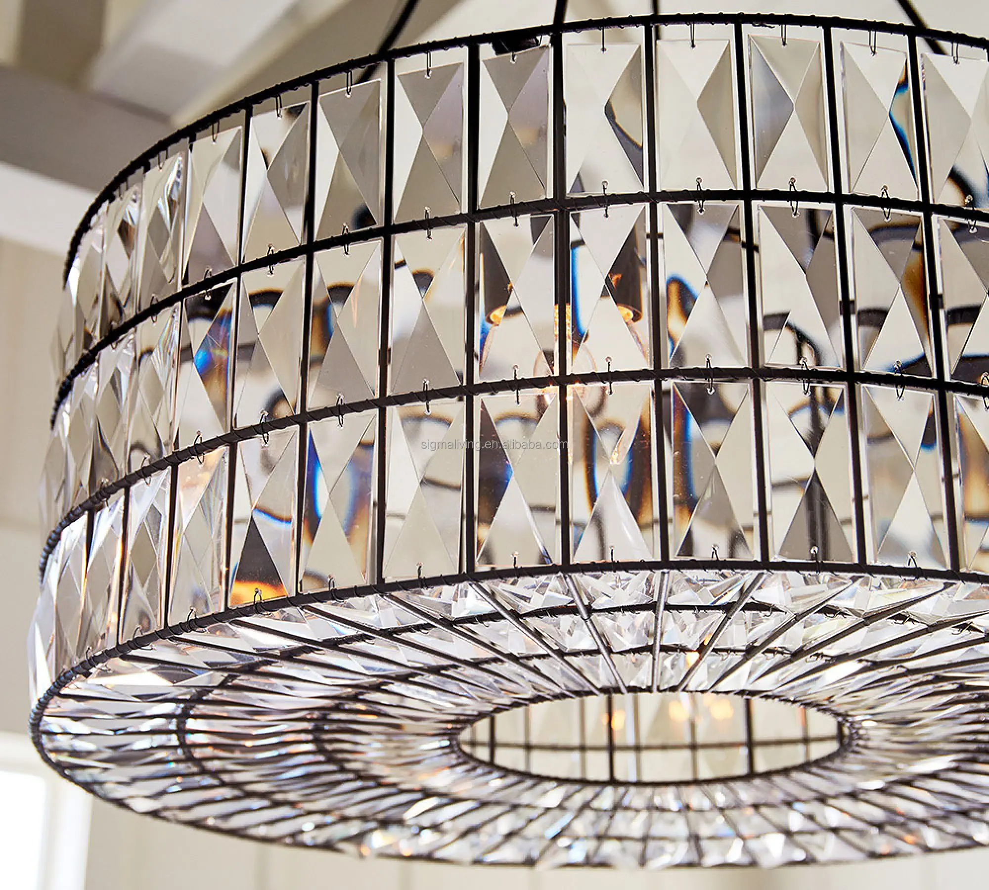 chandelier light luxury light crystal round chandelier