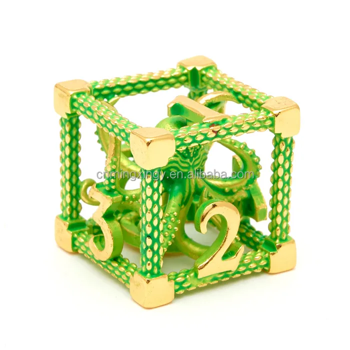 Набор полых металлических игральных костей DND 7 шт. многогранные кости подземелья и кости драконы