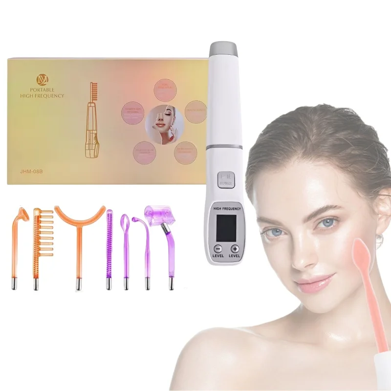 New Argon Neon Combined High Frequency Skin Care Machine With 7 Wand