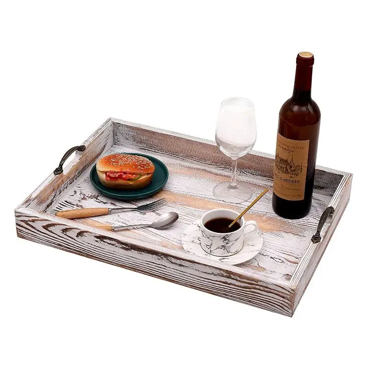 20 дюймов ретро ржавый твердый деревянный стол дисплей кухня оптовая продажа деревянные лотки