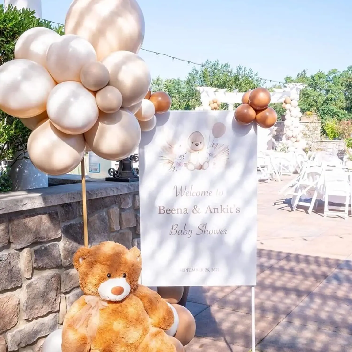 40 palloncini bianchi/nudi per il compleanno del tuo bambino