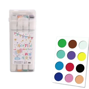 H27 Color Pen OEM Hot Selling 12,24,36,48,60,80-Colors Acrylic Marker Pens Set DIY Album Graffiti Pen for Drawing