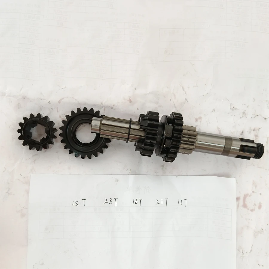 Main Counter Shaft Replacement Motorcycle Transmission Gear External Gearboxes Box for QM200GY
