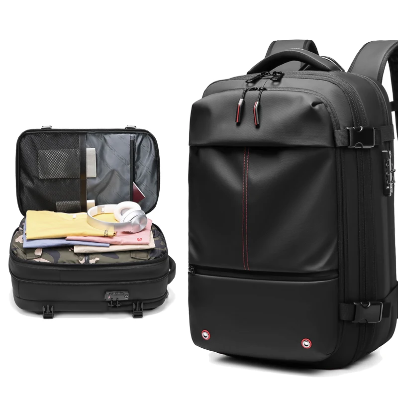 Expandable Vacuum Compressor Travel Bag With Weighing Handle Waterproof Bagpack Wet Dry Separation Vacuum Airbag Backpack