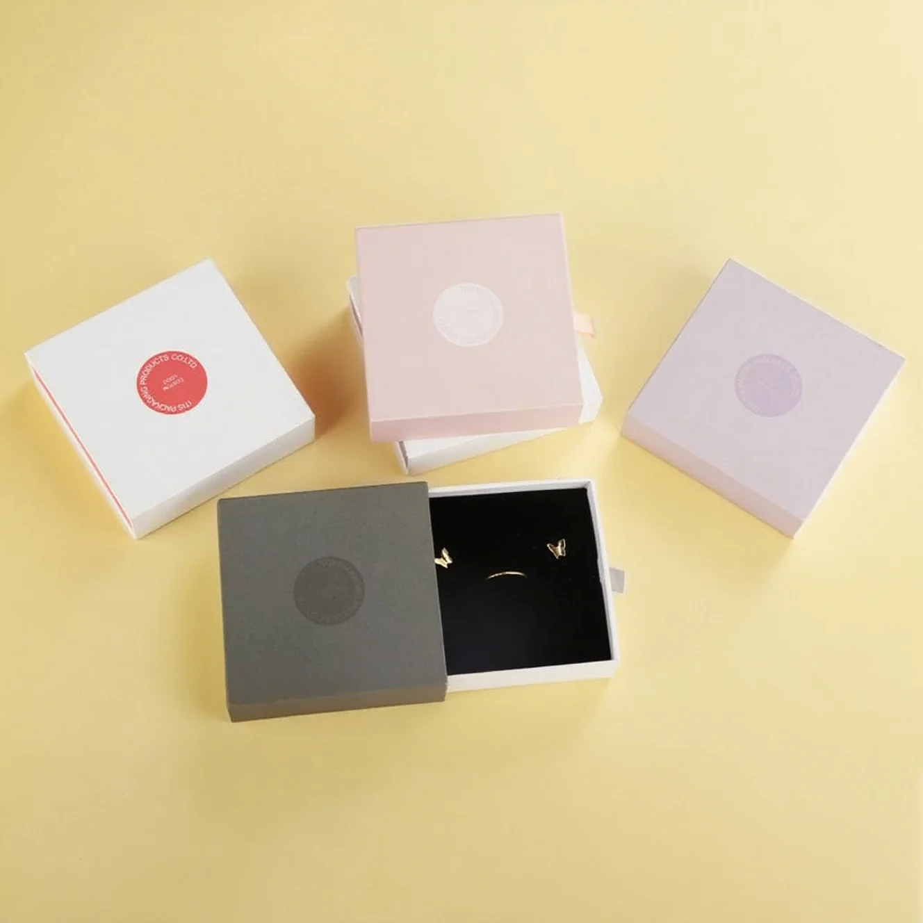 Factory Custom Jewelry Box Wholesale | Grey Board Rigid Packaging with Insert | For Diamond Rings, Earrings, Necklace Presentation